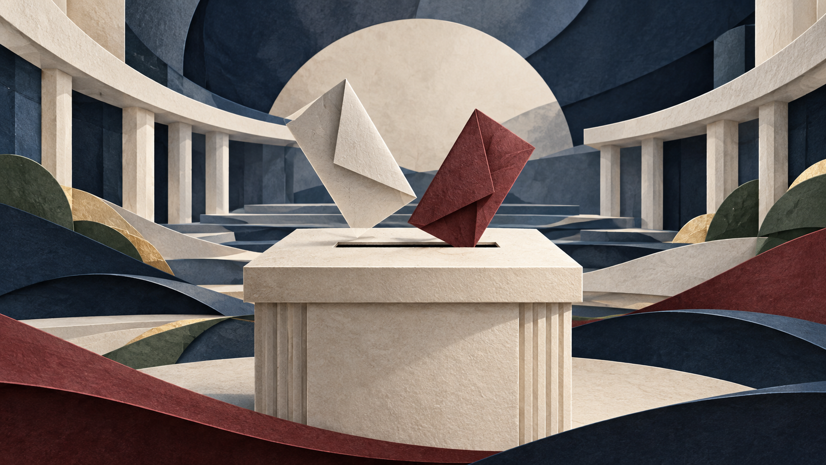 Illustration générée par IA sur l’élection présidentielle brésilienne et le second tour