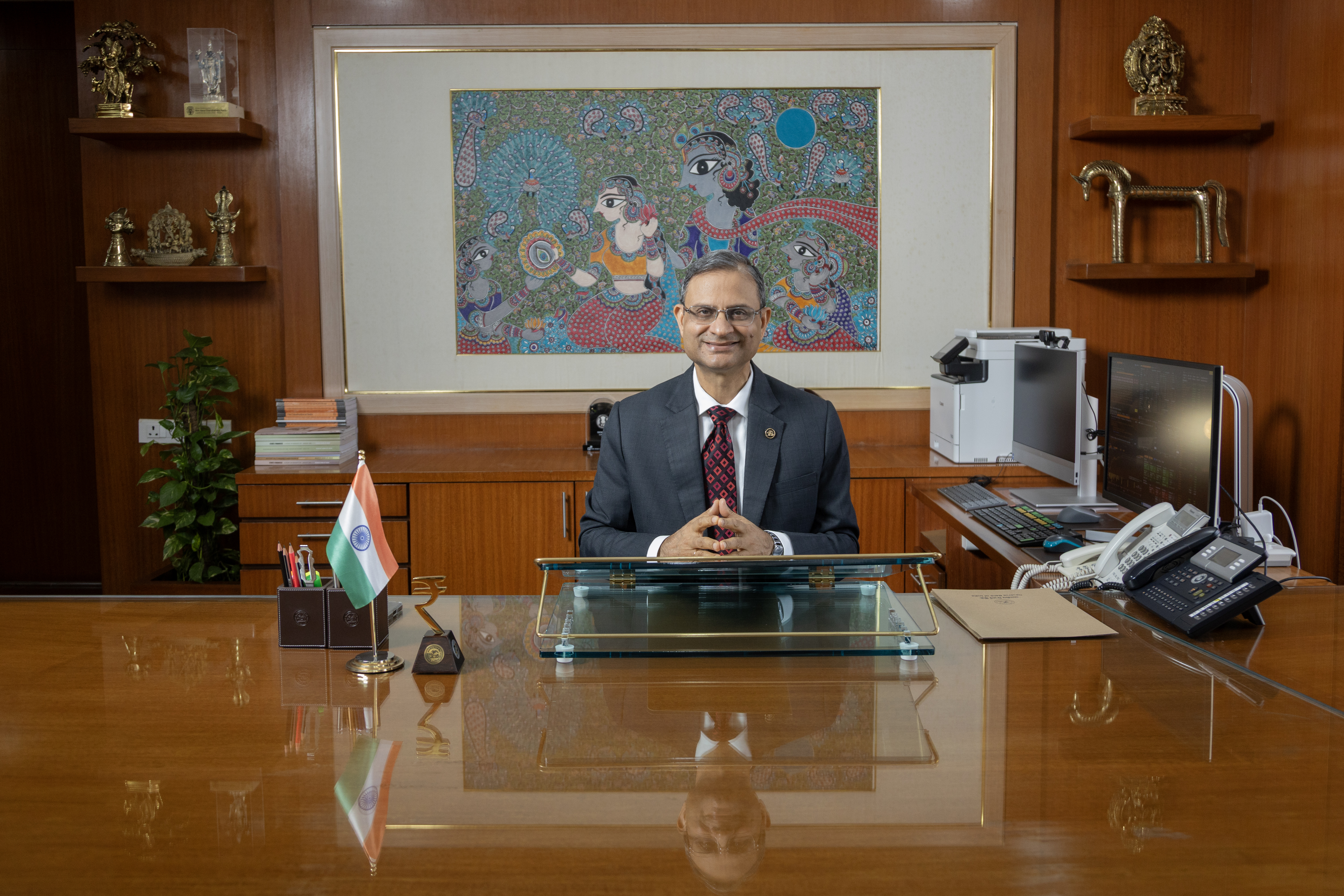 Sanjay Malhotra, gouverneur de la Reserve Bank of India, à son bureau