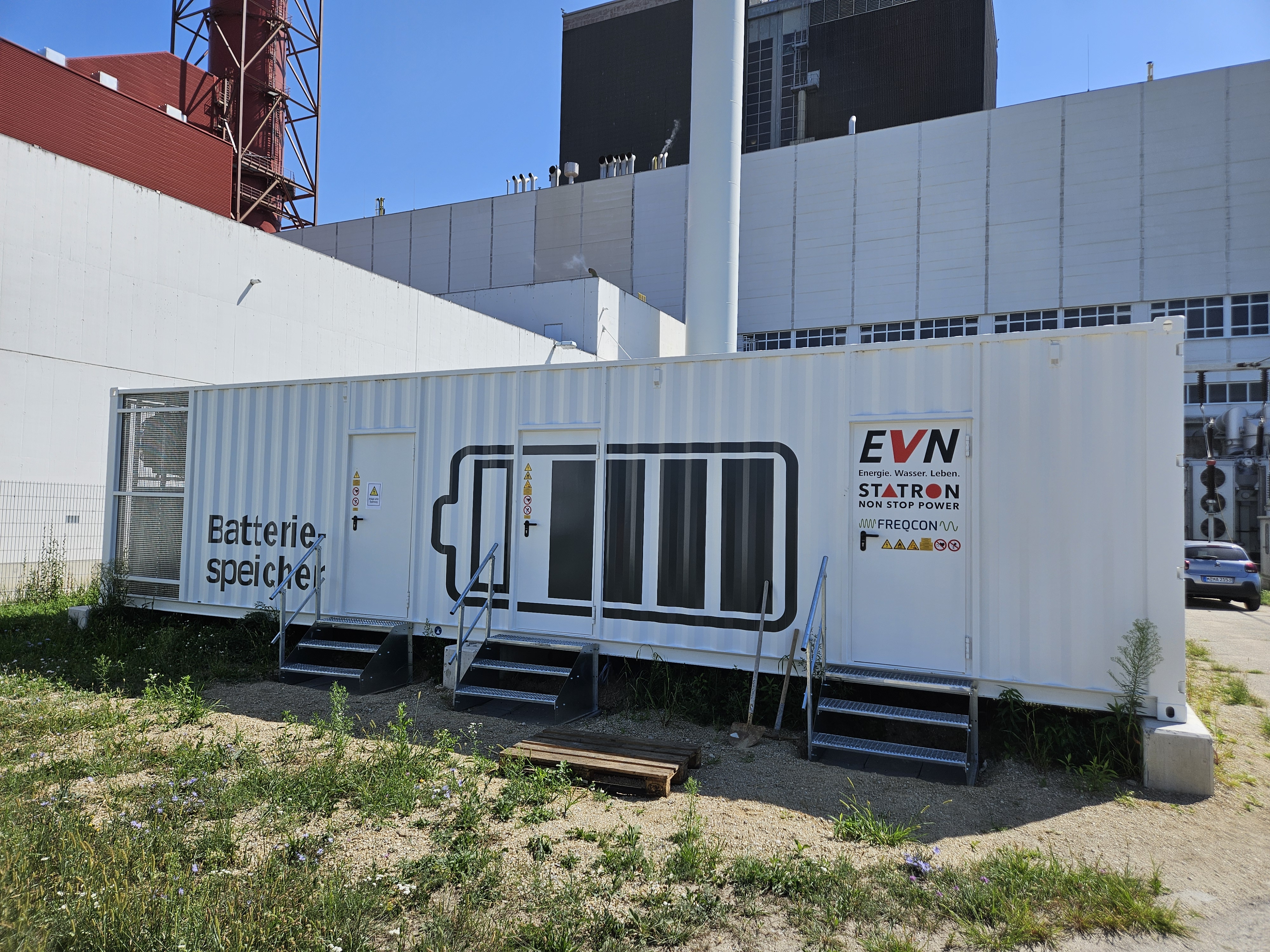 Photo d’archives : stockage par batteries de Theiss, en Autriche, le 31 juillet 2024.