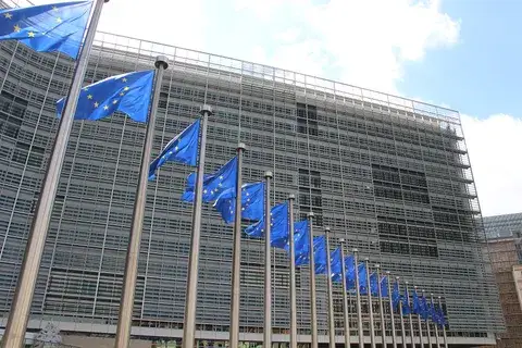 Illustration: European Union flags